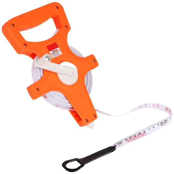 30m/98ft Open Reel Tape Measure, Industrial Standard & Metric Long Measuring Wheel, Dual Sided Yard, Field, Carpentry, Construction Use