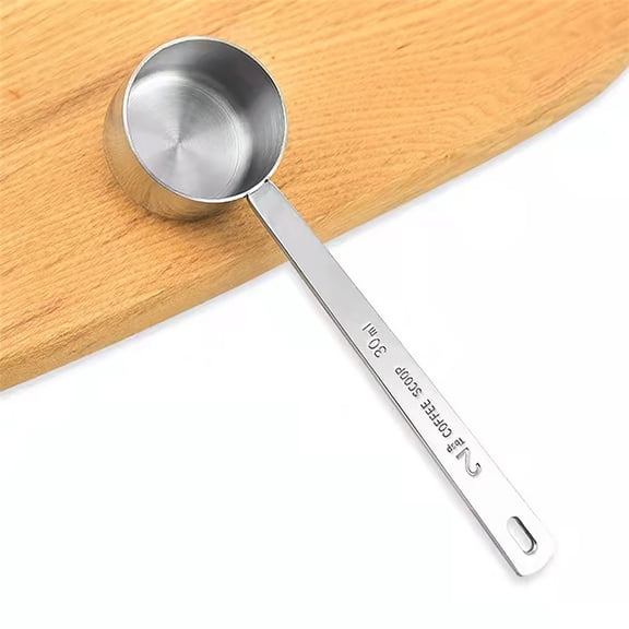 30mL Stainless Steel Long - Handle Teaspoon Measuring Spoons: Precision Scoops for Cooking & Baking Delights!