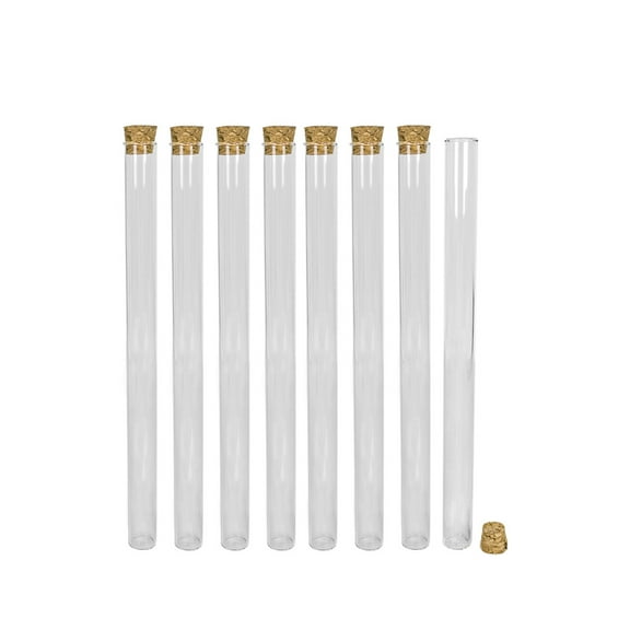 30ml 15x220x13mm Test Tube Glass Bottle with Cork Clear Glass Bottle with Stopper for Wedding Small Wishing Bottles Wholesale 12pcs