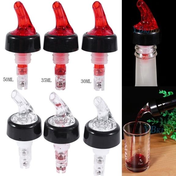 30ml/35ml/50ml Shot Spirit Measured Bottle Flow Pourer Bar Alcohol Wine Cocktail Dispenser