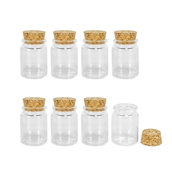 30ml 37x50x27mm Transparency Glass Bottles With Cork Empty Glass Bottle with Lid Clear Decorative Bottle 6pcs