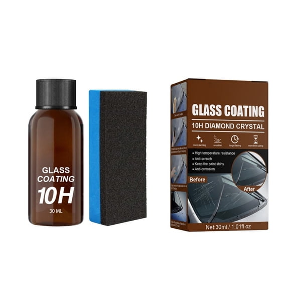30ml Auto Glass Coating with Sponge, Heat/Cold & Anti-Scratch Shield for Year-Round