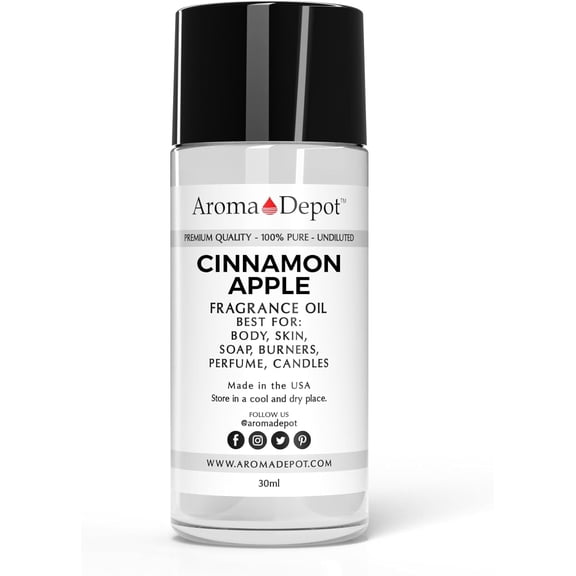Aroma Depot Cinnamon Apple Perfume Body Oil Roll-On, 30 ml, Personal Fragrance for Men & Women