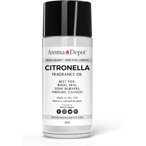 Aroma Depot Citronella Perfume Body Oil Roll-On (30ml) – Long-Lasting Fragrance for Men & Women, Travel Size.