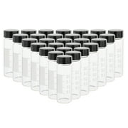 30ml Clear Small Glass Vials Clear Liquid Sampling Sample Glass Bottles with Write-on Spot and Graduations 28pcs