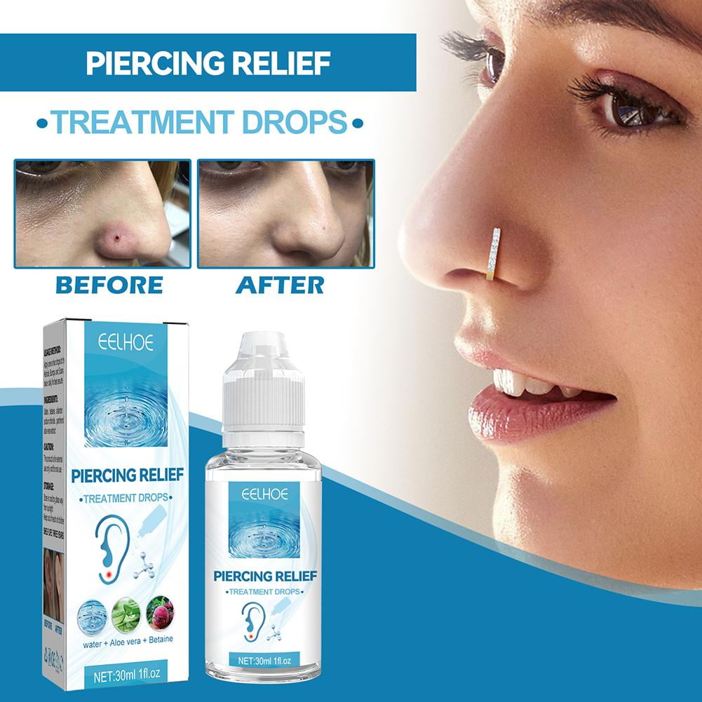 30ml Ear Piercing Care Solution Disinfecting Nose Body Piercer Aftercare Reduce Allergy Portable