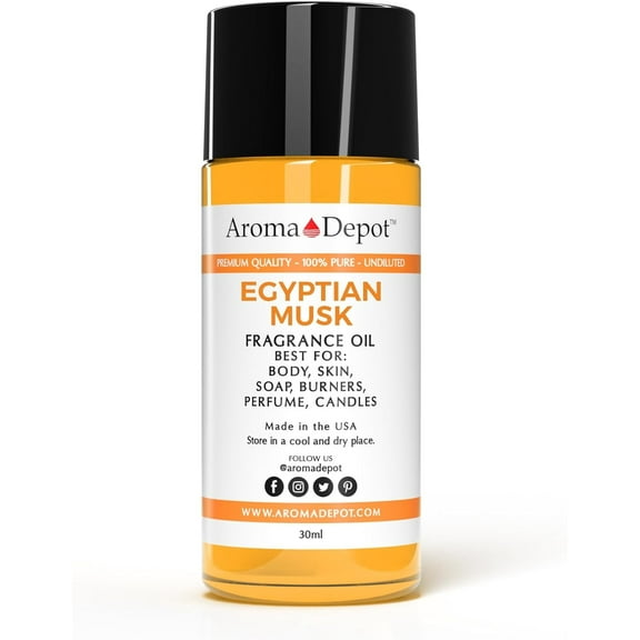 Aroma Depot Egyptian Musk Perfume Body Oil Roll-On (30ml) – Long-Lasting Fragrance for Men & Women, Travel Size.