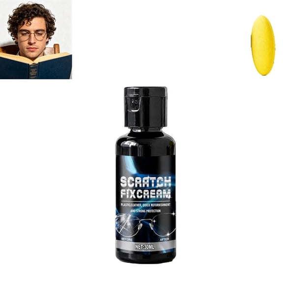 30ml Eyeglass Scratch Repair Kit Lens Scratch Remover Polishing Compound with Sponge Quick Fix For Screens Lense Multifunctional For Phone Watch Sunglasses Car Windshield(1)