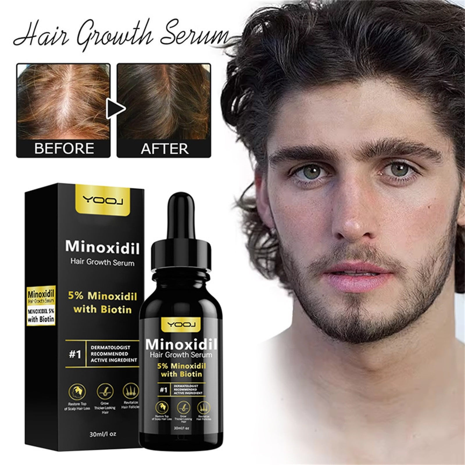 View of 30ml Hair Growth Serum: Promote Hair Growth for Men and Women - Walmart.com