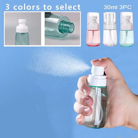 30ml Mini Spray Bottles 3PCS Fine Mist Refillable Plastic Spray Bottle Leak Proof Portable Small Travel Containers for Perfume Cleaning Skincare Hair Plants