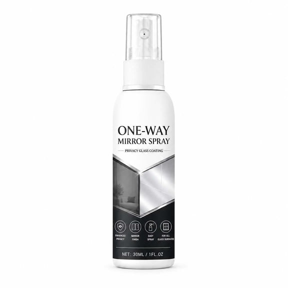 30ml Mirror Glass Spray, Against-Peeping Frosted Effect Enhancer for Auto Side Mirrors & Bathroom, Instant Privacy Window Film Alternative, Streak-Free Etching Effect, 2-In-1 Glass Polish