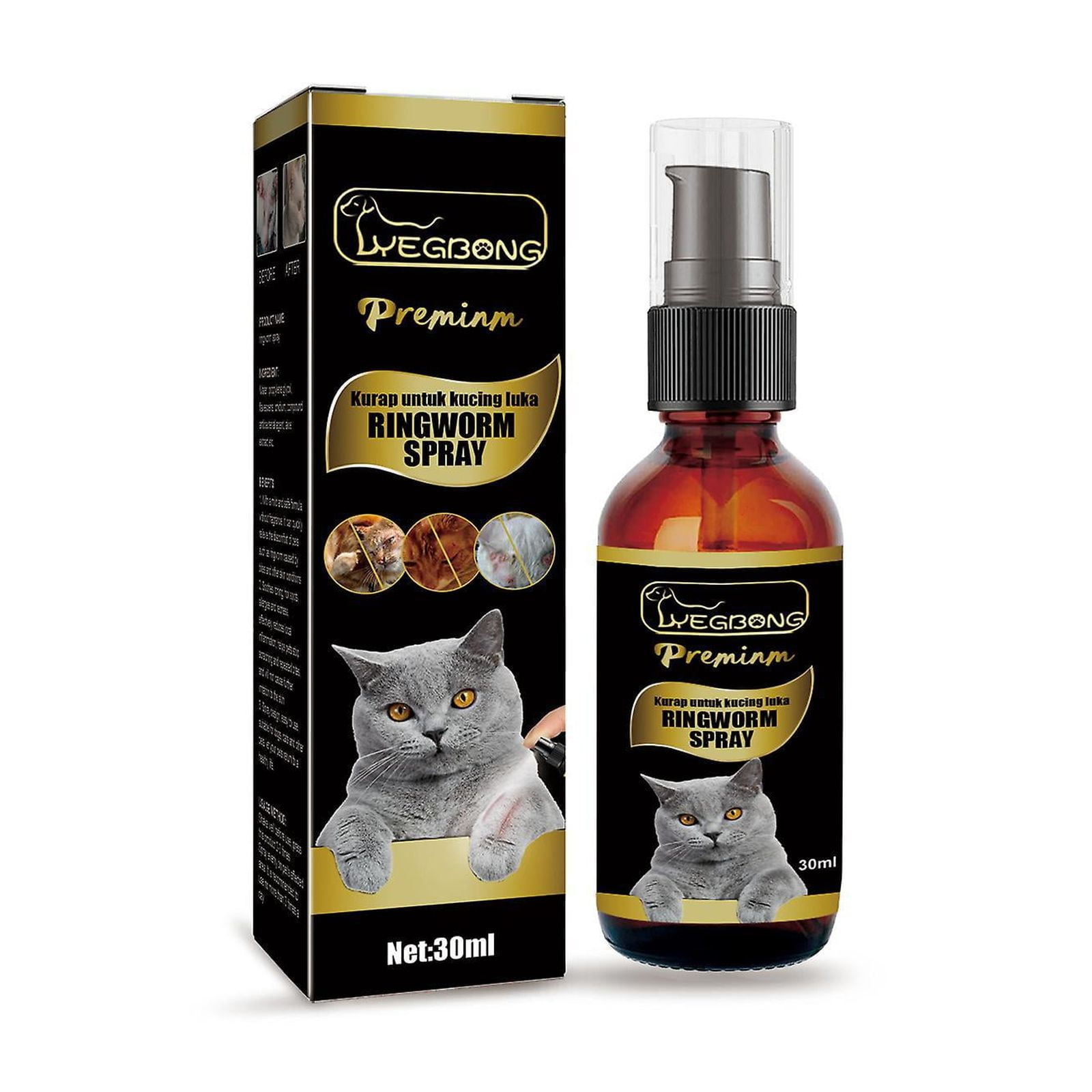 30ml Pet Mite Removal Spray Multipurpose Cat Dog Ringworm Fungus