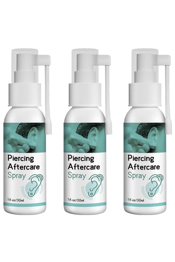 30ml Piercing Aftercare Spray Solution to Shrink Piercing Bumps, Suitable for Ears, Nose, Tongue, Navel Piercings, Soothing Mist, Hole Cleaner for Piercings, Aftercare Fluid Piercing Cleaner