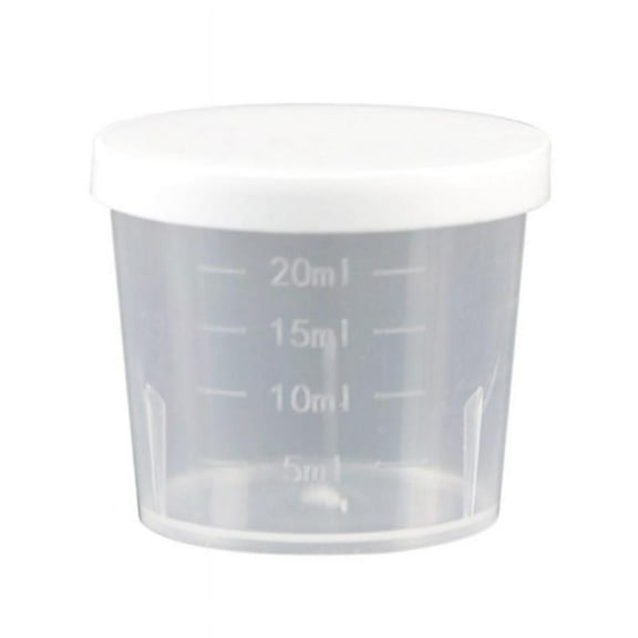 30ml Plastic Medicine Cups with Lid, Measuring Cup Test Calibration Liquid Container Measuring Tool, Reusable Graduated Cups,Measure Container for Mixed Pills