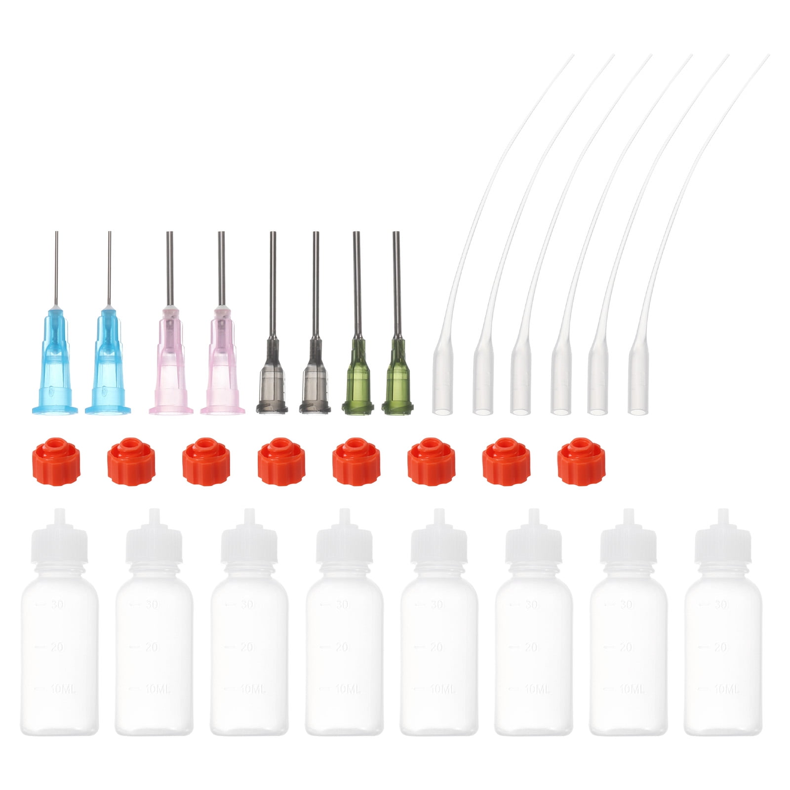 30ml Precision Applicator Bottles, 16pcs Needle Tip Squeeze Bottle Small Squeeze Bottles Needle Bottle for Glue, White