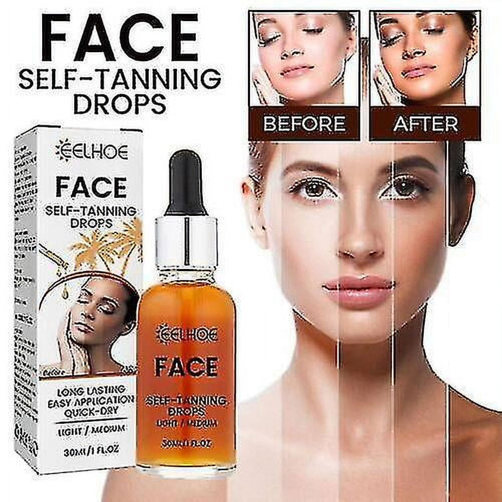 30ml Selftanning Drops For Face Tanner Serum Natural Bronzing Long C