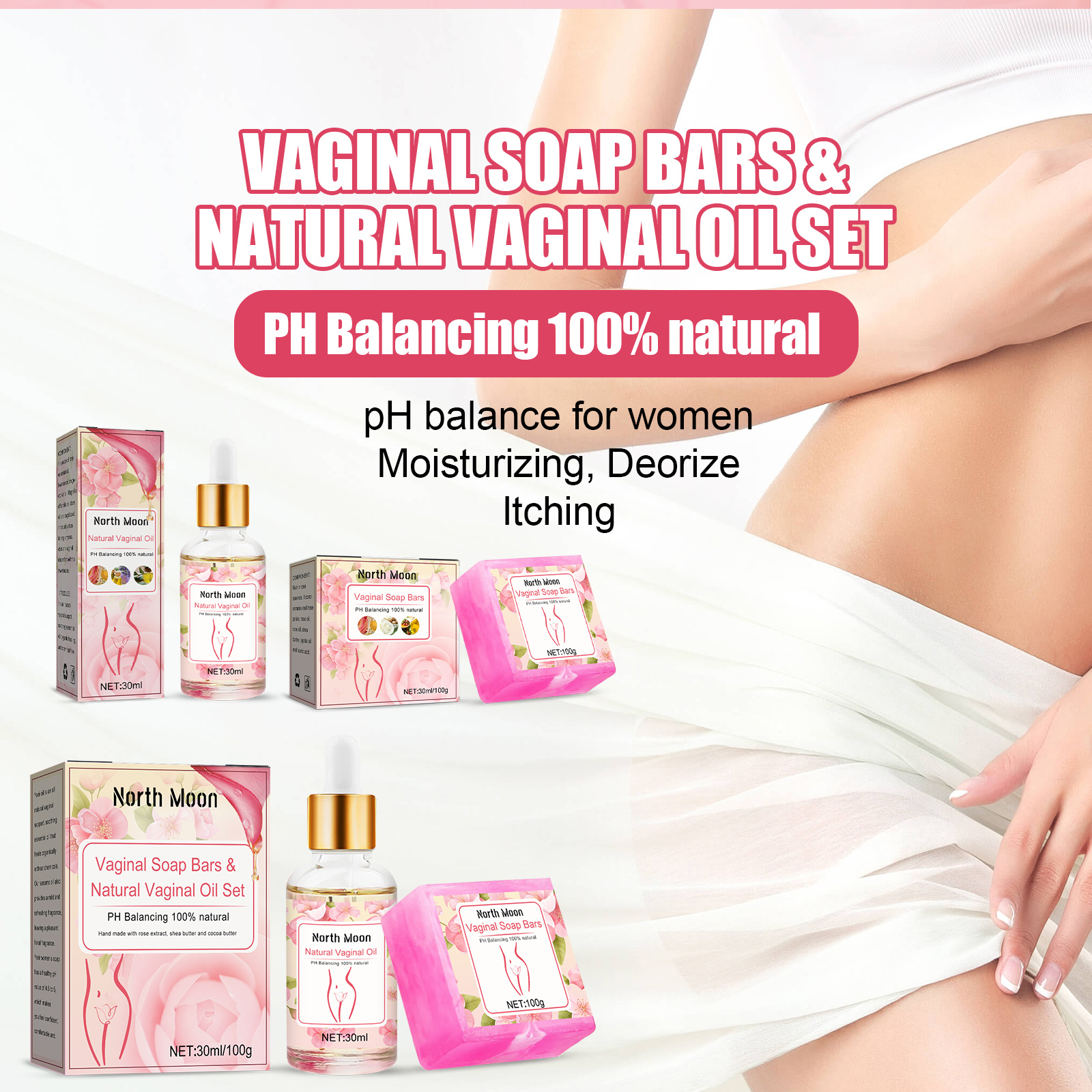 30ml Vaginal Moisturizer w/DHEA for Itching, Burning, Redness&Vaginal