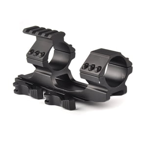 30mm/25.4mm Dual Ring Mount with Picatinny Rail Durable Aluminum Alloy, Quick Release, Easy Installation for Optics and Accessories