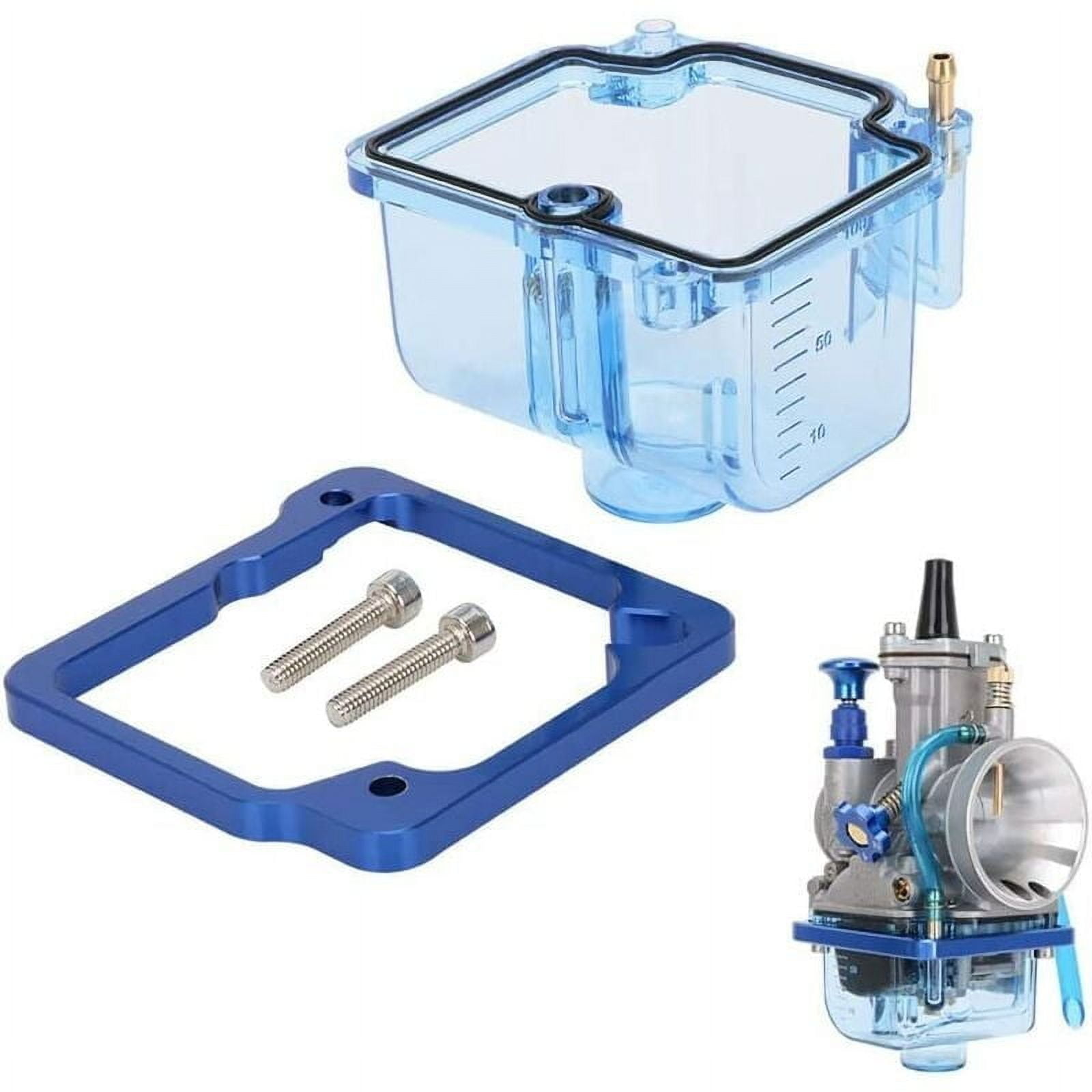 30mm Carburetor Universal Motorcycle, Increased Air Flow Aluminum Reinforcement Ring for 100CC-150CC Racing ATV Parts, Blue Transparent Base Fuel Efficient