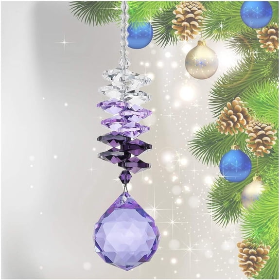 30mm Chandelier Ball Rainbow Octogon Chakra Suncatcher Decorating Balls