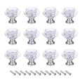 thumbnail image 1 of 30mm Crystal Knobs Drawer Diamond Shaped Transparent 12 Pack, 1 of 5