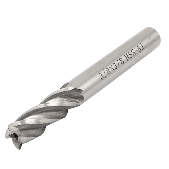 30mm Cutting Depth 4 Flutes HSS Spiral End Mill Cutter Tool 9.5mm x 9.5mm