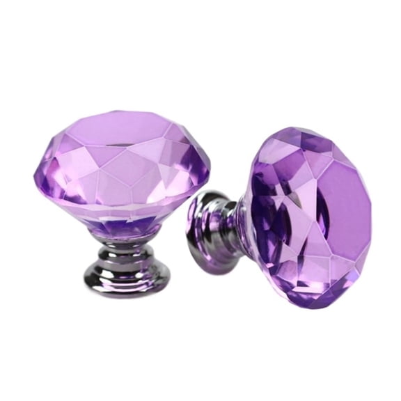 30mm Diamond Shape Design Crystal Glass Knobs Cupboard Drawer Pull Kitchen Cabinet Door Wardrobe Handles Hardware