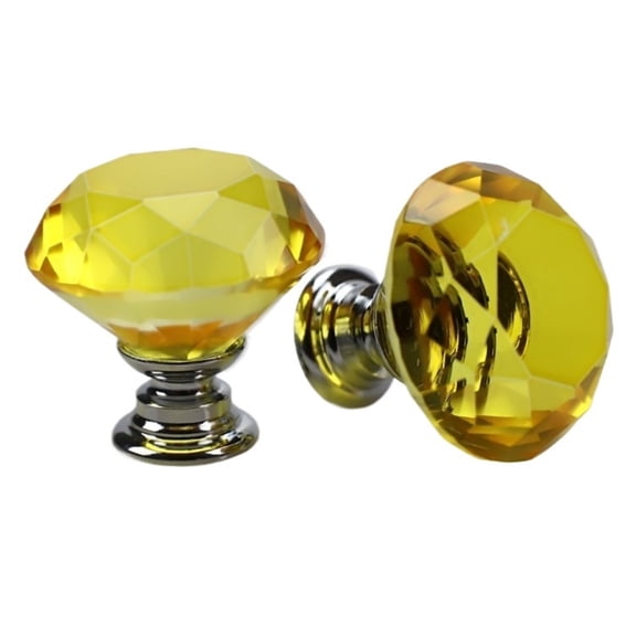 30mm Diamond Shape Design Crystal Glass Knobs Cupboard Drawer Pull Kitchen Cabinet Door Wardrobe Handles Hardware