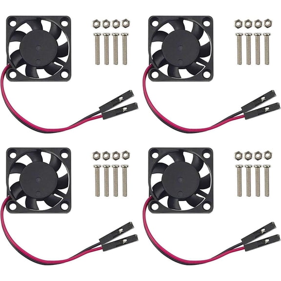 30mm Fan 5V 3.3V DC Quiet Fan for Raspberry Pi 5 4 3B+ 3007 (4-Sets)