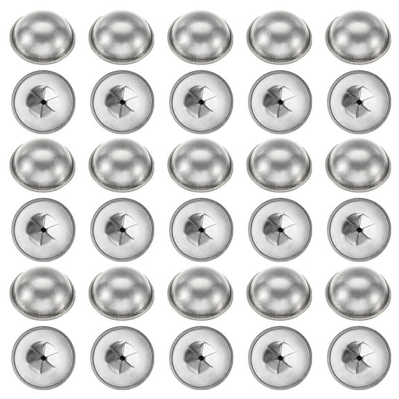 30mm Insulation Dome Caps, 50pcs Insulation Cap Washers Galvanized Iron Insulation Pins Cap Washers Flat, Silvery