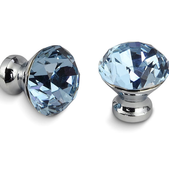 30mm Kitchen Cabinet Handles Diamond Shape Design Crystal Glass Knobs Cupboard Pulls Drawer Knobs Furniture Handle Hardware