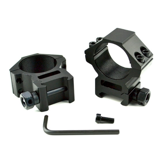 30mm MEDIUM PROFILE Scope Rings, Fits Picatinny 21mm Base, Aluminum, 1 pair (2 rings)