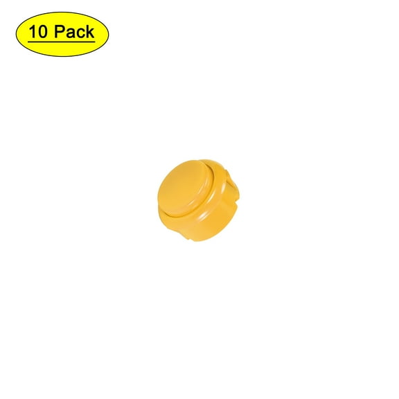 30mm Mounting Hole Momentary Game Push Button Switch  for Arcade Video Games Yellow, 10pcs