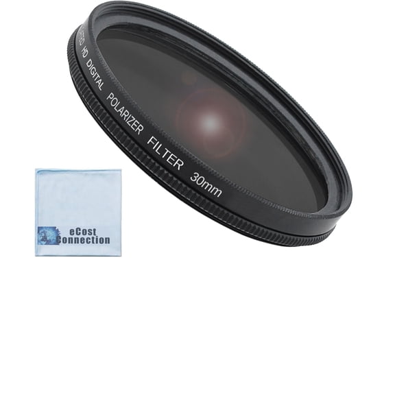 30mm Pro Series High Resolution Polarized Filter & an eCostConnection Microfiber Cleaning Cloth