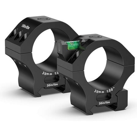 30mm Scope Rings with Level Bubble, Medium Profile Scope Mount, 2 Pieces