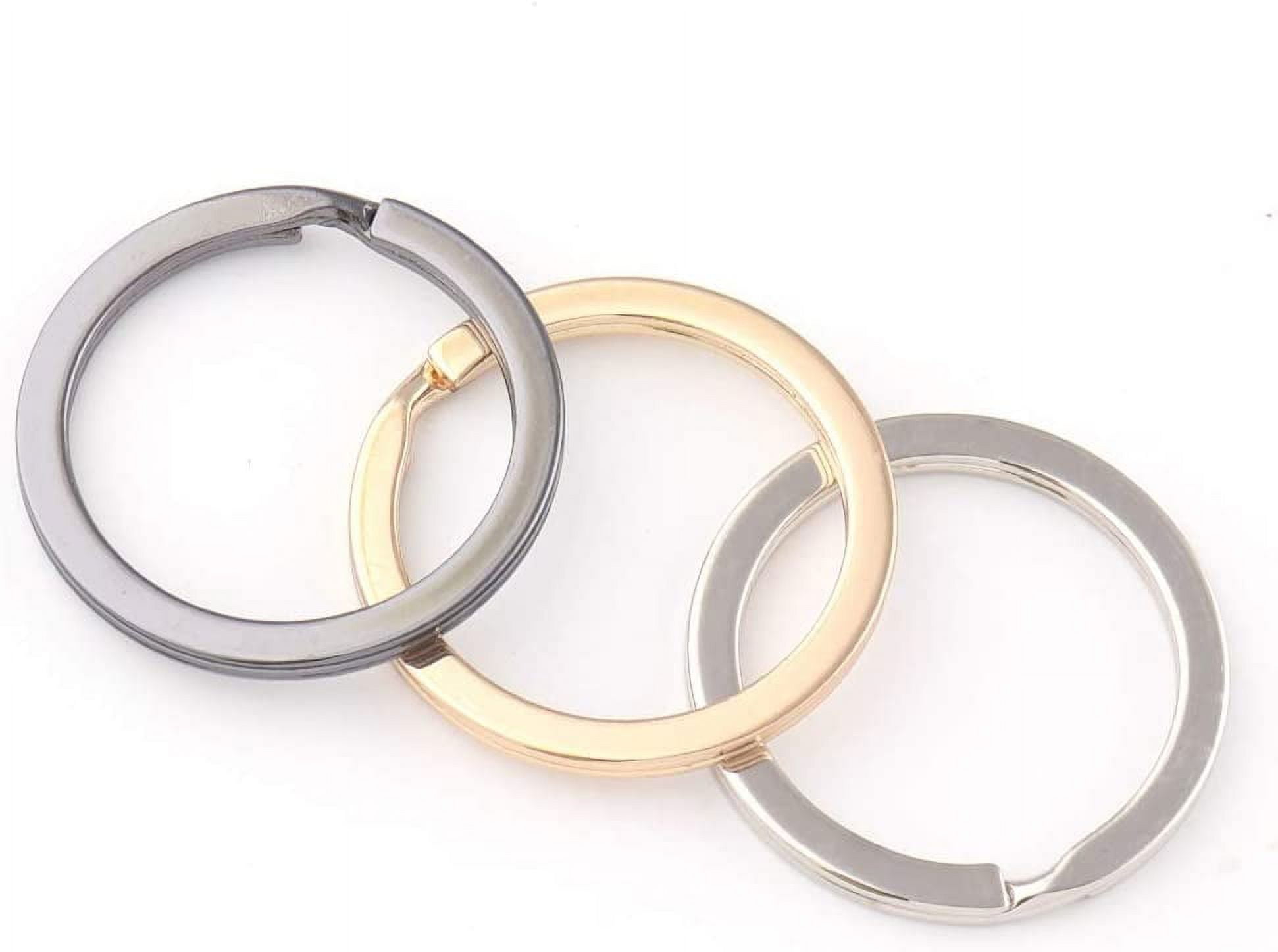 Silver Stainless Steel Flat Edged Split Circular Stainless Steel Keychain  Ring Clips 1.2/30mm For Car/Home Keys Organization From Sarah2019, $0.07
