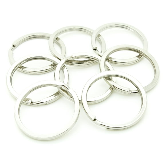 30mm Split Key Ring Metal Keychain Ring Holder for Keys and Crafts - Pack 100 pieces