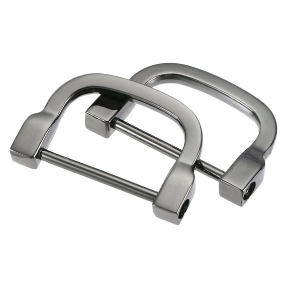 30mm U Shape Horseshoe D-Rings Zinc Alloy Electroplated Black 4 Pack
