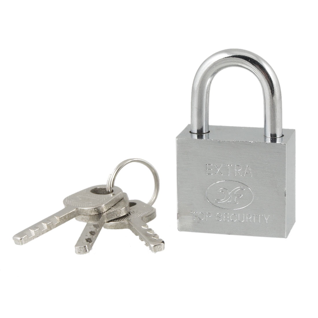 30mm Width Silver Tone Lock Metal Shackle Security Padlock with key ...