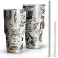 thumbnail image 1 of 30oz Beige Halloween Skull Pumpkin Pattern Tumblers Stainless Steel Tumbler with Lid and Straw,Vacuum Insulated Double Wall Travel Tumbler Cups Mug with Cleaning Brush for Coffee,Tea, 1 of 7