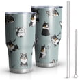 thumbnail image 1 of 30oz Black Corgi Tumblers Stainless Steel Tumbler with Lid and Straw,Vacuum Insulated Double Wall Travel Tumbler Cups Mug with Cleaning Brush for Coffee,Tea, 1 of 7