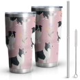 thumbnail image 1 of 30oz Border Collie Dogs with Pioneer Flower Tumblers Stainless Steel Tumbler with Lid and Straw,Vacuum Insulated Double Wall Travel Tumbler Cups Mug with Cleaning Brush for Coffee,Tea, 1 of 7