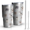 thumbnail image 1 of 30oz Boston Terrier Tumblers Stainless Steel Tumbler with Lid and Straw,Vacuum Insulated Double Wall Travel Tumbler Cups Mug with Cleaning Brush for Coffee,Tea, 1 of 1