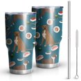 thumbnail image 1 of 30oz Boxer Dog Pitbull Terriers Dog and Sushi Tumblers Stainless Steel Tumbler with Lid and Straw,Vacuum Insulated Double Wall Travel Tumbler Cups Mug with Cleaning Brush for Coffee,Tea, 1 of 7