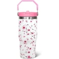 thumbnail image 1 of 30oz Cherry Blossoms Tumbler with Handle, Flip Lid & Straw - Pink Floral Travel Mug Cup, Insulated Water Bottle Gift for Women, Spring Decor Accessory, 1 of 6