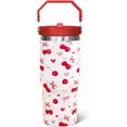 thumbnail image 1 of 30oz Cherry Flip Tumbler Coffee Travel Mug Cup Water Bottle With Handle,Cherry Gifts for Women Decor Stuff Accessories, 1 of 6