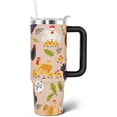 thumbnail image 1 of 30oz Chicken Tumbler with Handle and Straw, Stainless Steel Vacuum Insulated Coffee Rooster Tumbler, Spill Proof Travel Mug, Chicken Decor Gifts for Women, 1 of 6