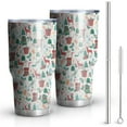 thumbnail image 1 of 30oz Christmas Gift and Deer Pattern Tumblers Stainless Steel Tumbler with Lid and Straw,Vacuum Insulated Double Wall Travel Tumbler Cups Mug with Cleaning Brush for Coffee,Tea, 1 of 7