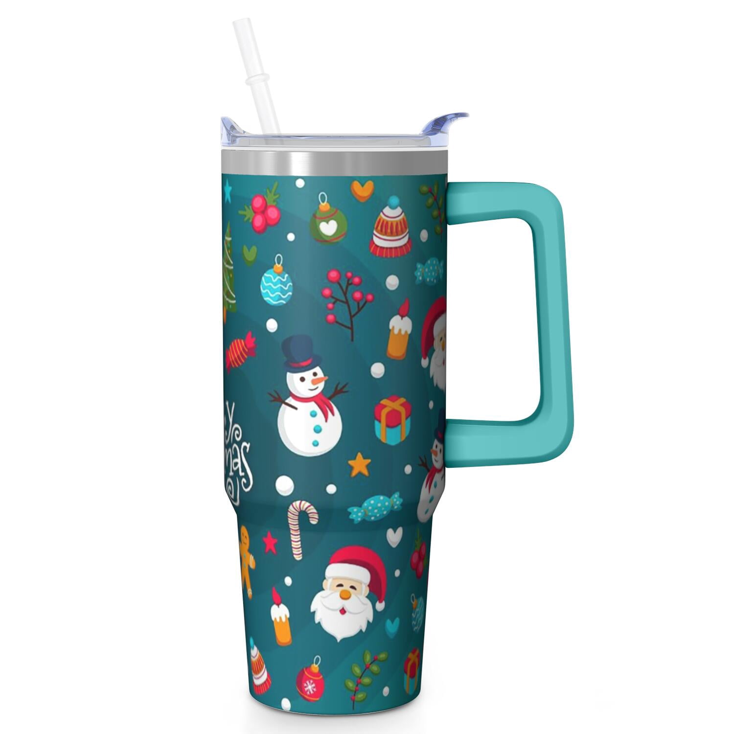 Little Surprise Box Christmas Vacum insulated stainless steel Tumbler with lid and straw, 1 litre main image 1