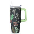 thumbnail image 1 of 30oz Christmas Ornaments Tumbler with Lid and Straw, Stainless Steel Cup with Handle Plaid Travel Coffee Mug, Holiday Gifts, 1 of 5